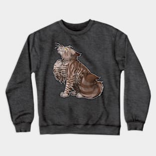 Chocolate Tabby Longhair Crewneck Sweatshirt